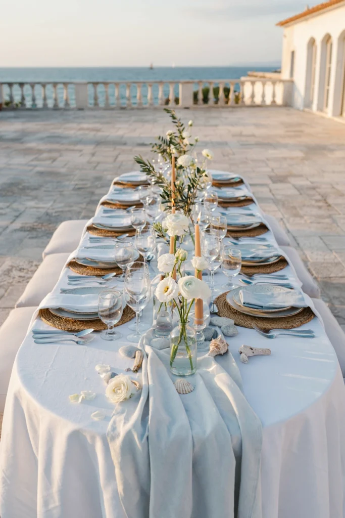 Elegant Coastal Dinner Table