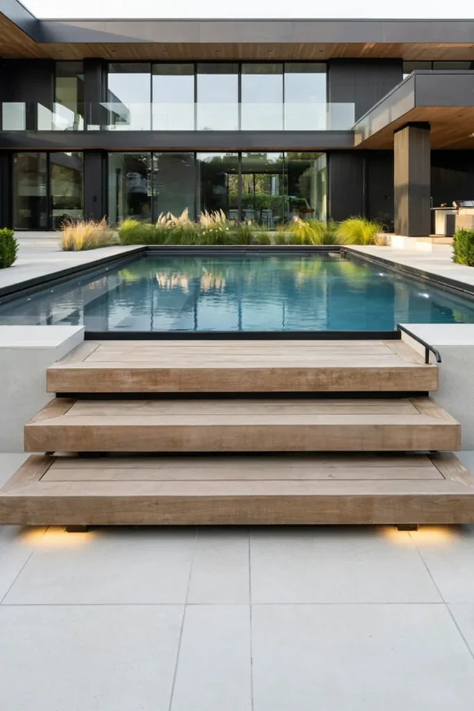 Floating Wooden Stair Design