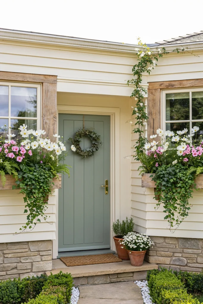Add Window Boxes Near the Entryway