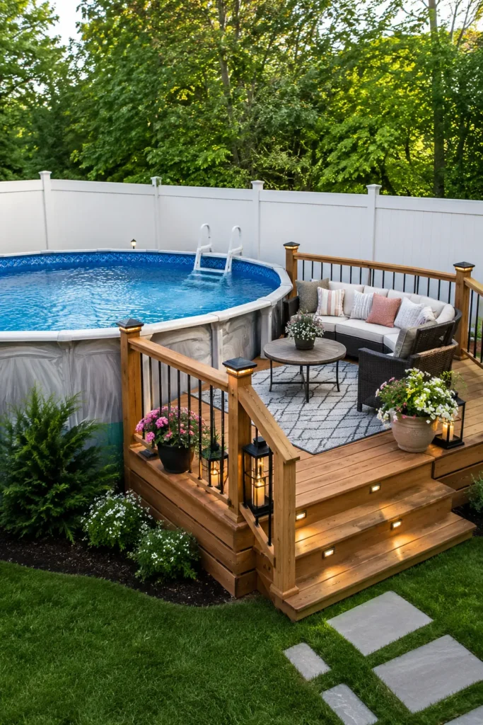 Mini Deck with Built-In Stairs