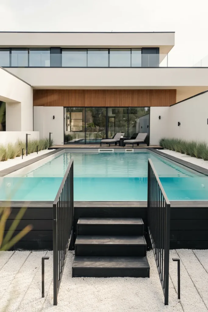 Modern Black Wood Steps