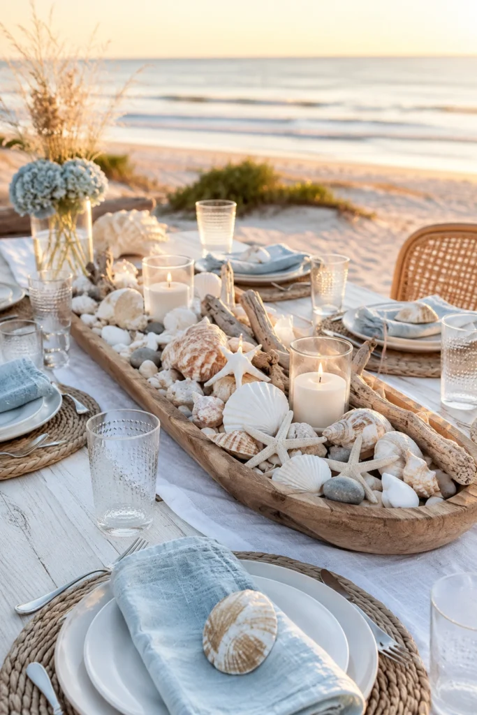 Seashell and Starfish Table Centerpiece