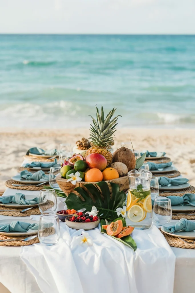 Tropical Fruit Table Arrangement