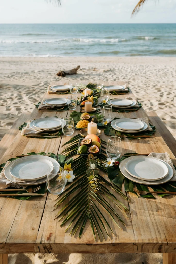 Tropical Leaf Charger Plates