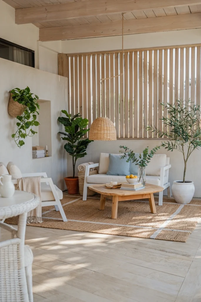 Mix White Furniture With Natural Textures