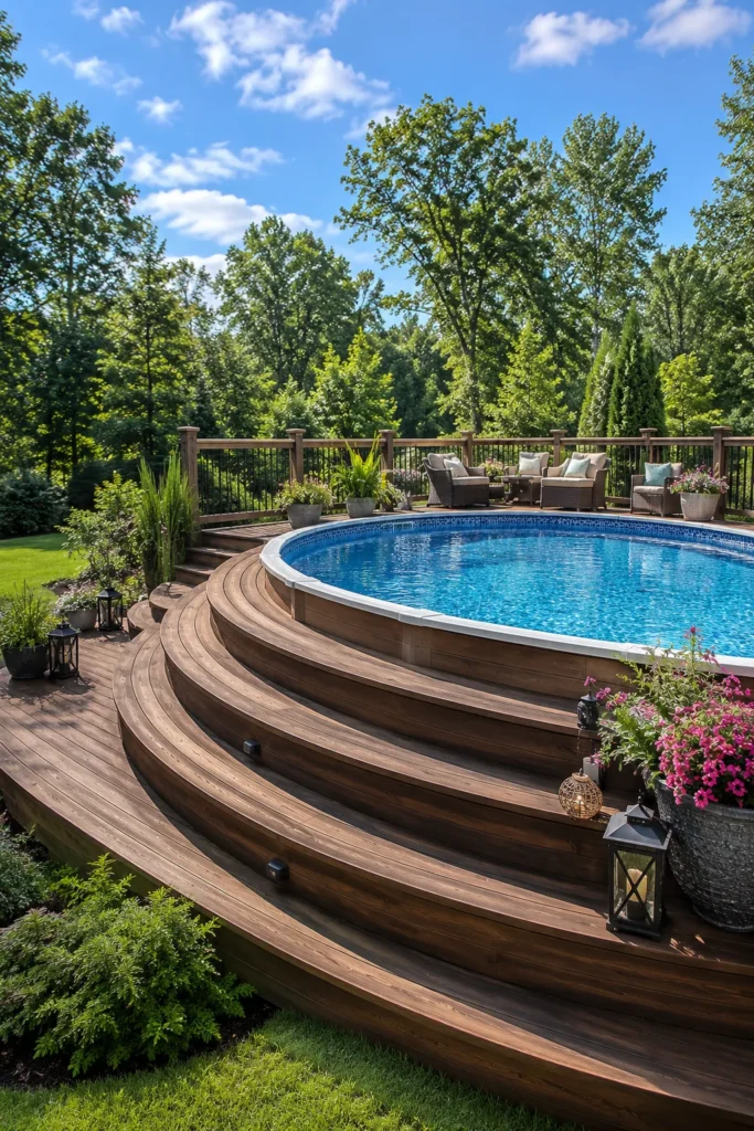 Wraparound Pool Entry Steps