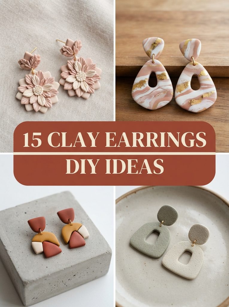 15 Clay Earrings DIY Ideas