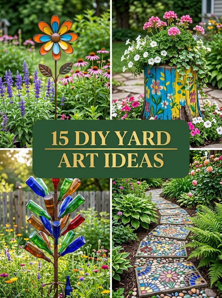 15 DIY Yard Art Ideas
