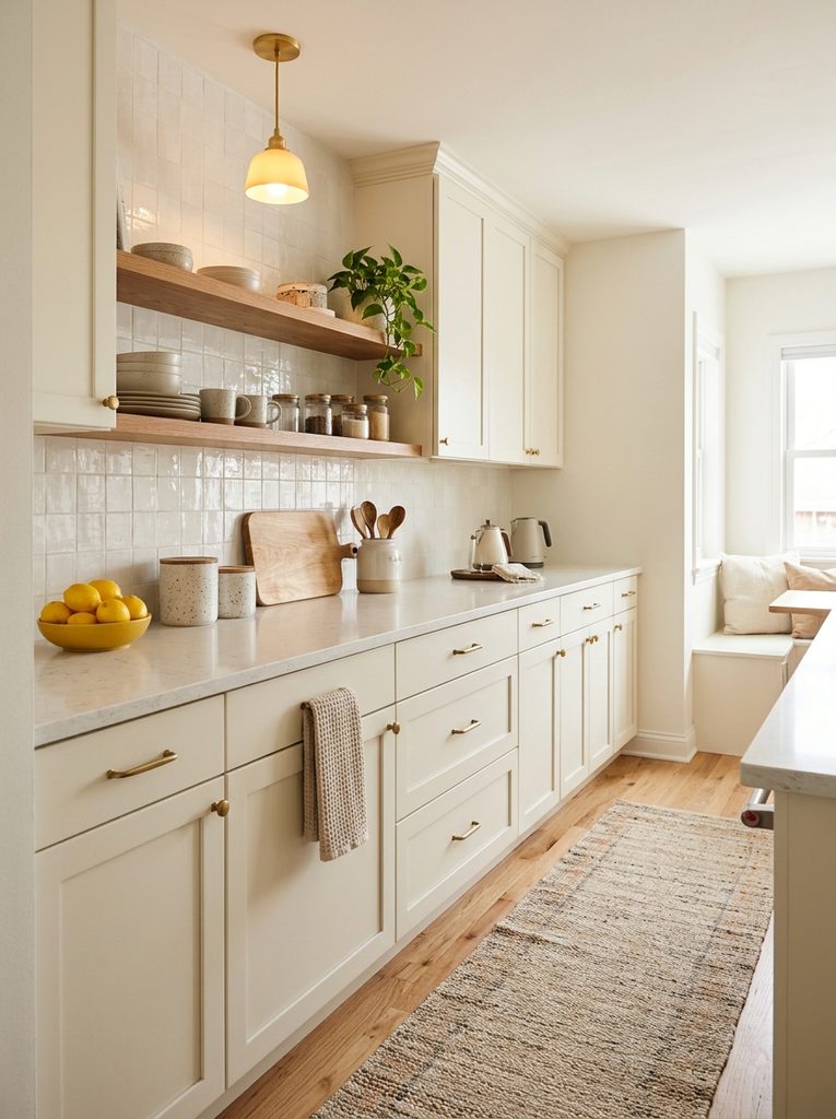 Simple budget kitchen refresh with peel and stick backsplash